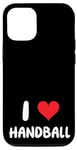 Coque pour iPhone 14 Pro I Love Handball - Coeur - Jeu Sport Wall