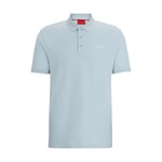 HUGO Mens Donos Polo Shirt Short Sleeve Top Pastel Blue S