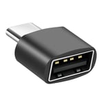 Adapter för MacBook USB C hane till USB 2.0 hona 480 Mbps Svart