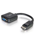 C2G 20 cm Convertisseur adaptateur DisplayPort mâle vers VGA femelle actif - Noir