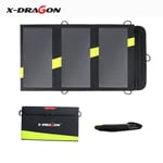 X-DRAGON Solar Mobile Power Akkulaturi 5V 20W Kannettava ulkona taitettava aurinkopaneelikennoja Micro USB Xiaomi iPhone iPadille