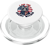 I Am The Enemy Within Harris Trump Funny US Election 2024 PopSockets PopGrip pour MagSafe