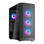 SilverStone FARA 514X, Black, Mid Tower Chassis w/ Tempered Glass, Dual 360mm Ra