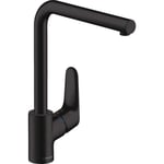 hansgrohe Focus M41 Robinet de cuisine sans tuyau pivotant a 360° Bec haut 280 mm Noir mat