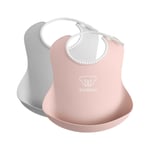 BabyBjörn 2-Pack Smekker Powder Pink/Grey | Grå | 0