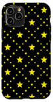 iPhone 11 Pro Yellow Black Circle Star Dots Galaxy Fireworks Pattern Case