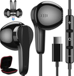 Casque USB C pour Xiaomi 13 12 11T 11 Lite 10,HiFi Stéréo Magnétique USB Type C Écouteurs avec Microphone avec Câble pour Samsung S24 Ultra S21 S20 FE iPhone 15 Pro OnePlus 12 10 Pro Pixel(Q1706)