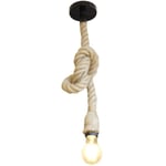 Suspension corde vintage 1 bras E27 Lampe corde - Jandei