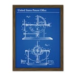 Artery8 Lawless Stellar Compass 1902 Space Stars Patent Artwork Framed Wall Art Print 18X24 Inch