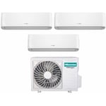 Hisense - trial split inverter climatiseur energy pro plus / hi-energy série 9+9+9 avec 3amw72u4rjc r-32 wi-fi intégré 9000+9000