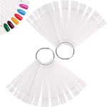 Nagelprovare 100 st nagelprovpinnar nagelfärg display nageldisplay tips nagel const tips pin med metallring Set 1