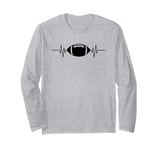 Football Heartbeat Pulse, Love of the Game Long Sleeve T-Shirt