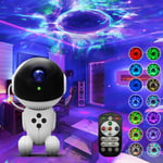 Robot Astronaut Galaxy Projector Night Light Starry Space Nebula Black Hole Lamp