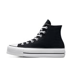 Converse Chucks Plateau Black 560845C Chuck Taylor All Star Lift - HI Black White White, Size:39