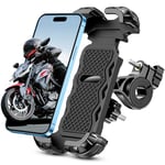 CIRYCASE Support Telephone Velo avec Verrouillage de Sécurité, [sans Secousse] [Super Stable] Support Téléphone Moto Protection Complète, 360° Réglable Porte Téléphone Vélo pour Smartphones 4.7”-6.8”