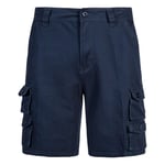 Biddtle Homme Cargo Shorts D'eté Outdoor Pantalon Court Décontractée Shorts De Sport Multi Poches (sans Ceinture),Bleu,32