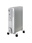 Gripo Oil radiator 2000W with 9 ribs, Grey