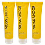 Moss & Noor After Workout Shower Gel Light Mint 150ml 3-pack