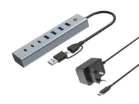 CONCEPTRONIC USB-Hub 7-Port 3.0 ->7x3.0  inkl.Power Adapter