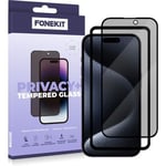 FoneKit Privacy+ Full Cover -panssarilasi, iPhone 15 Pro Max