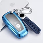 Smart Key Cover Protection,For Ford Ecosport Fusion S-Max Mustang F-150 F-250 F-350 Edge Explorer Blue