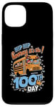 Coque pour iPhone 13 100 Days of School Bus Driver Kids Teacher Hooray 100