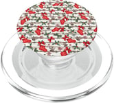 Happy Xmas Stockings Mistletoe Pattern For Blessed Christmas PopSockets PopGrip for MagSafe