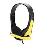 3 Colors 3.5mm Headsets Gaming Phones Business Customer Service Headphone HIFI Bass Earphone With Mic For PC Computer Laptop yellow