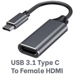 USB Type C to Female HDMI HDTV Cable Adapter For Mac Samsung Huawei Android