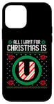 Coque pour iPhone 12 mini Tout ce que je veux pour Noël, c'est U Candy Cane Funny Ugly Xmas Fun