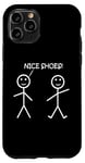 Coque pour iPhone 11 Pro Nice Shoes Sarcasme Funny Stickman Stick Figure Sarcastique Pun