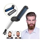 New Men Beard Hair Straightener Brush Comb Curling Beauty Curler Iron 1261