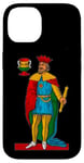 Coque pour iPhone 14 Scorpa/Briscola King of Cups Re di tazze Italian Jeu de cartes