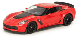 WELLY - Voiture sportive CHEVROLET Corvette Z06 de 2017 de couleur rouge - 1/...