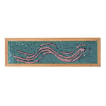 Veggpanel m. pailletter - Aqua/Pink, 1 stk