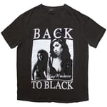 Amy Winehouse Unisex T-Shirt: Back To Black (Wash Collection) (Large)