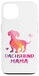 Coque pour iPhone 13 Teckel Mama Color Dackel Dog