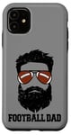 iPhone 11 Football Dad Funny Messy Hair Beard Football Dad Case