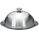 Koopmann International Cloche avec Assiette Plate - Diamètre 25 cm - Cloche à Fromage et Service - Assiette de Service