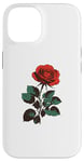 iPhone 14 Cute Red Roses Flower Gardening Red Flower Valentines Day Case