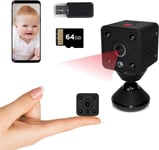 Mini Camera Espion Wifi Carte 64 Gb Incluse Camera De Surveillance Sans Fil Spy Cam Avec Detection De Mouvement Et Vision Nocturne Micro Camera Espion Enregistreur Video En Temps Reel