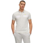 BOSS Men's Paule 2 Polo, Light/Pastel Grey, XL