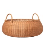 Ferm Living - Braided Basket Low Natural - Kurver og esker - Tre farget