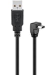 Pro USB 2.0 Hi-Speed cable 90° Musta