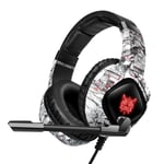 ONIKUMA Casque de jeu professionnel avec micro LED R¿tro¿clairage Casque filaire Gamer Suppression du bruit pour PS4 PS5 XBOX PC Gamer-Camo-white_XINENGJI