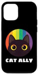 iPhone 15 Pro Rainbow Cat Ally: Celebrating LGBTQ+ Unity - Pride Month Case