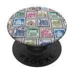 Vintage Travel Stamps Pop Grip Support de téléphone PopSockets PopGrip Adhésif