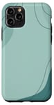 Coque pour iPhone 11 Pro Vert foncé et vert clair formes géométriques art contemporain