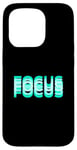 Coque pour iPhone 15 Pro Graphisme Aqua Light Teal FOCUS Aqua Turquoise