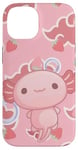 iPhone 14 Cute Kawaii Axolotl Cat Aesthetic Pink Cloud Case